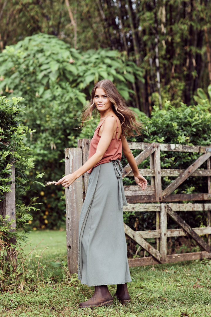 Folk Wrap Skirt - Long