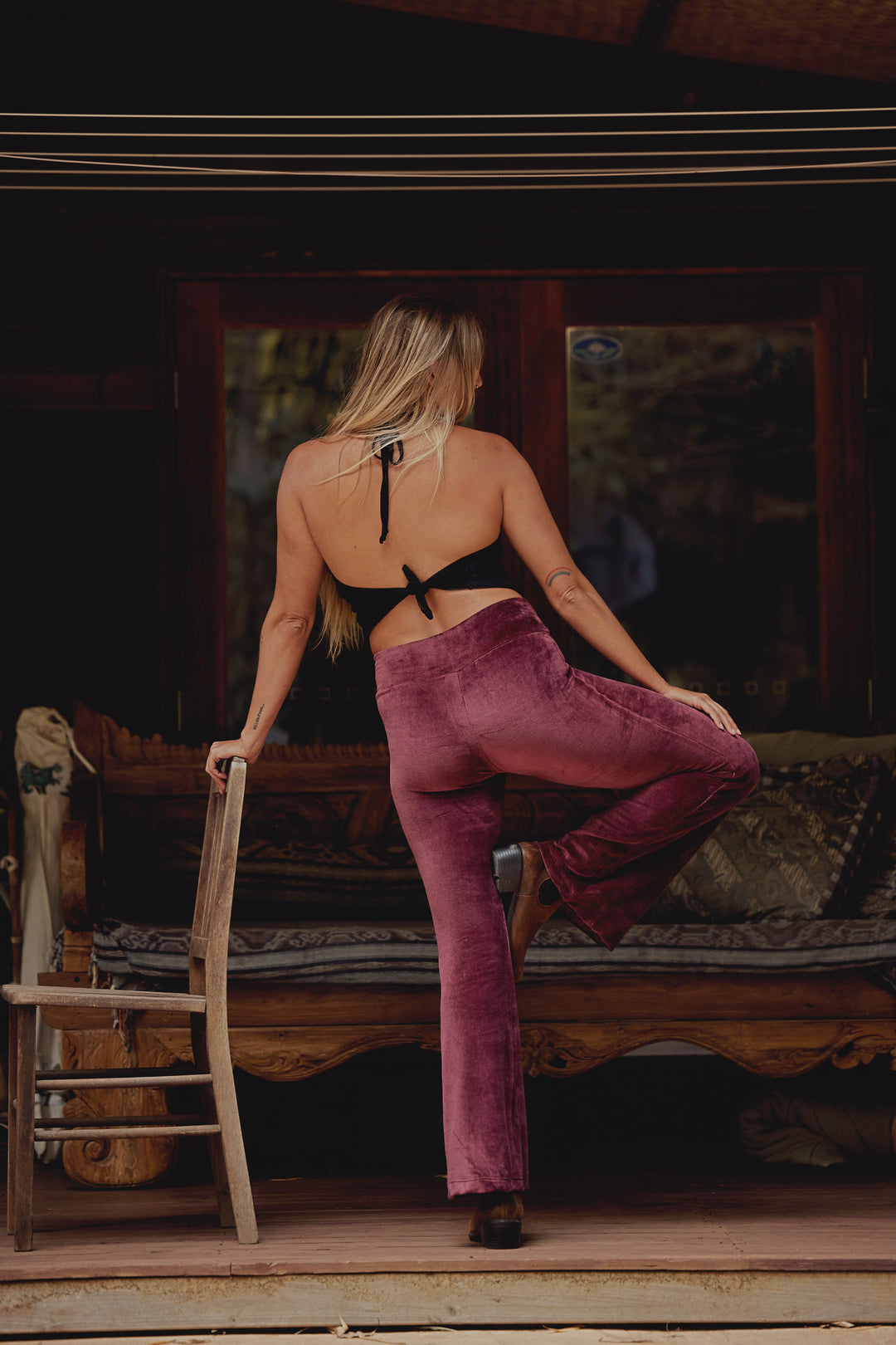 Bamboo Velour Flares