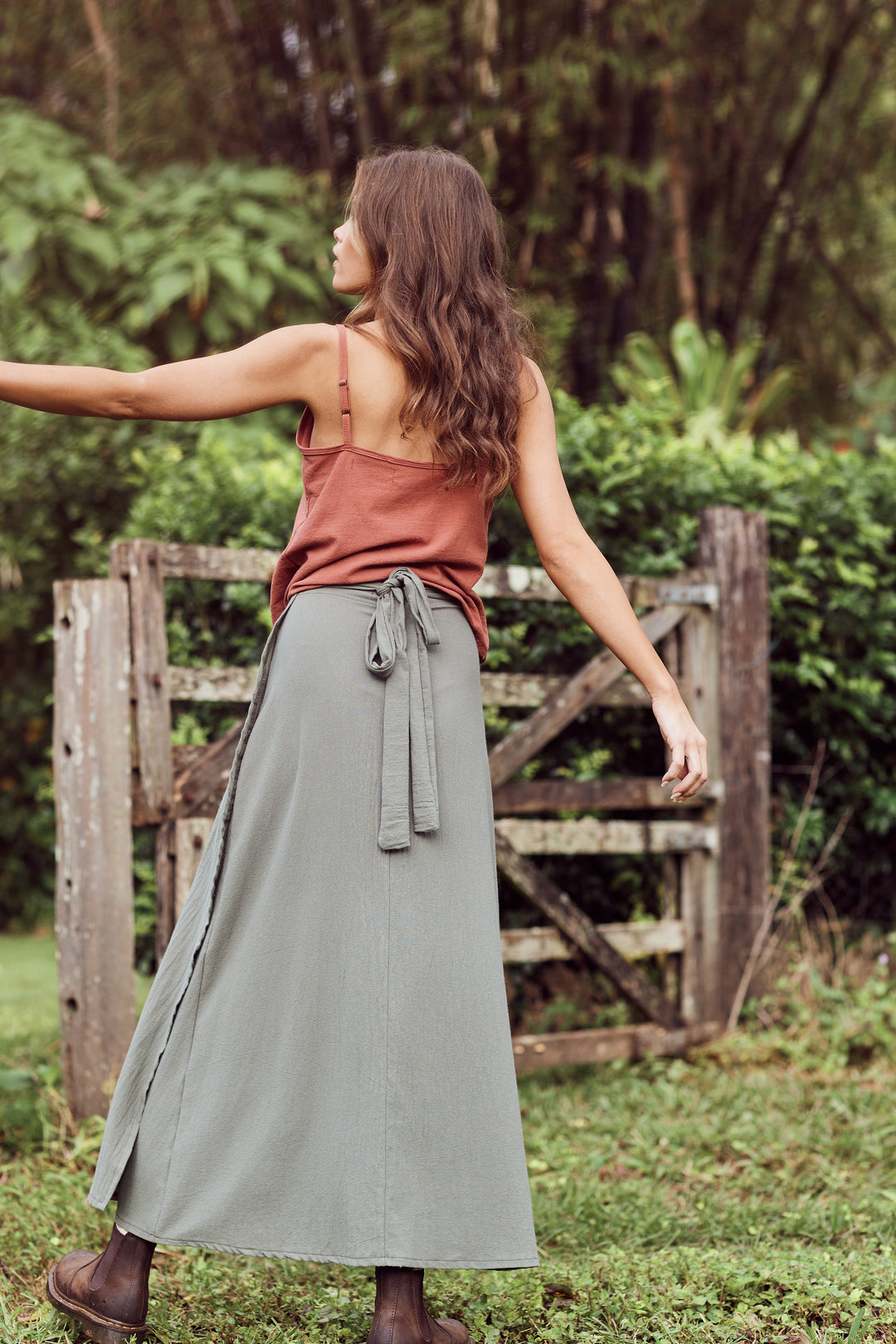 Folk Wrap Skirt - Long